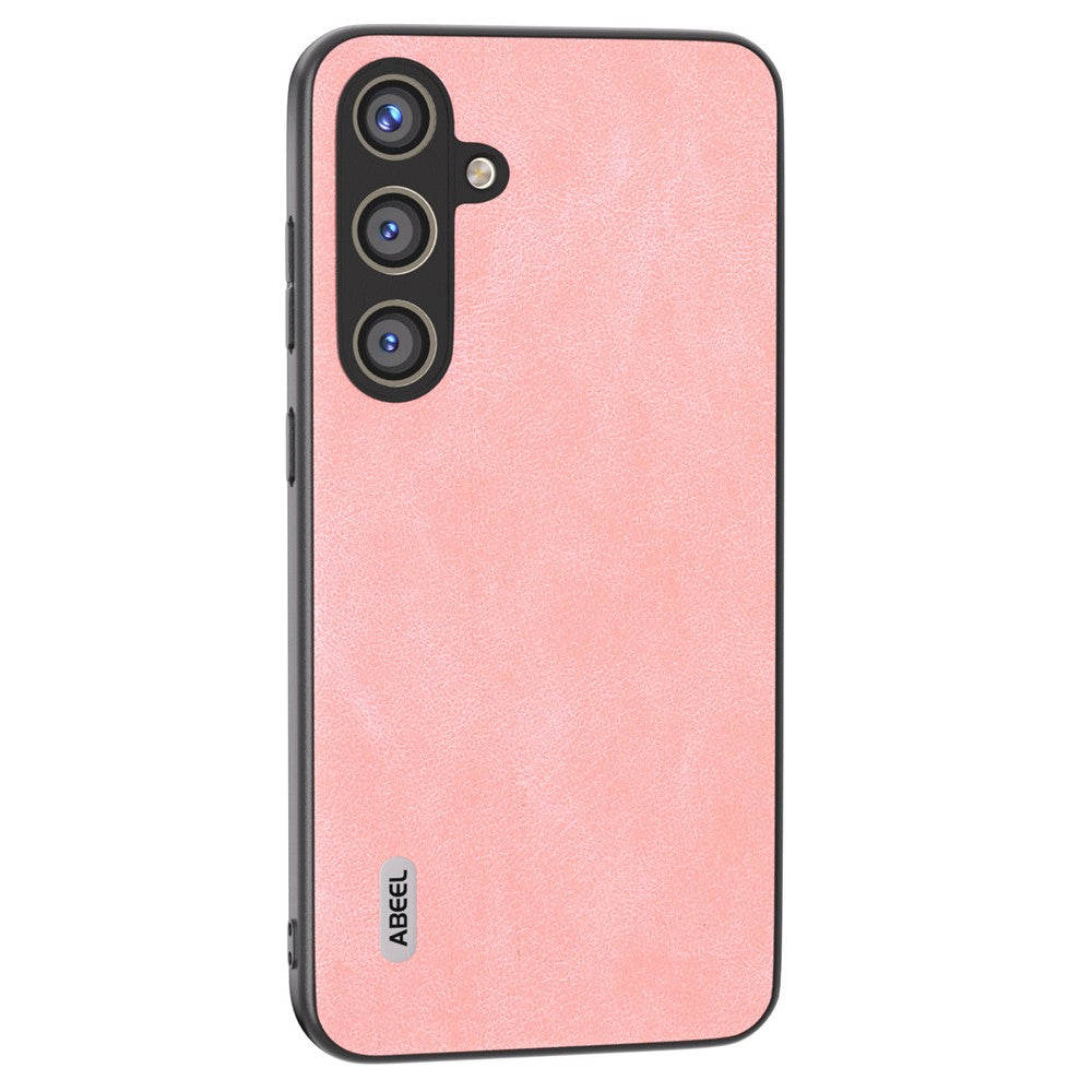ABEEL til Samsung Galaxy S24 Cover Ridsefast PU-læderbelagt PC Telefonbagcover