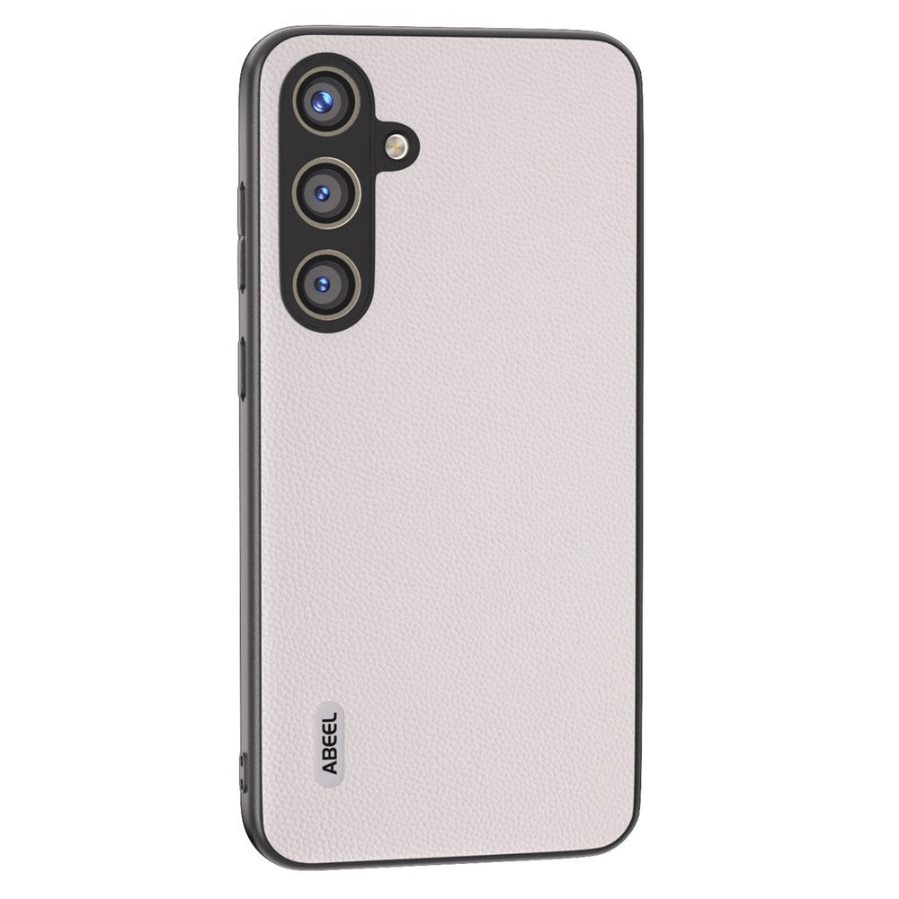 ABEEL Til Samsung Galaxy S24 Cover Ægte Koskind+PC Ridsefast Telefonbeskytter
