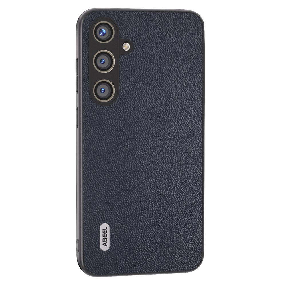 ABEEL Til Samsung Galaxy S24 Cover Ægte Koskind+PC Ridsefast Telefonbeskytter