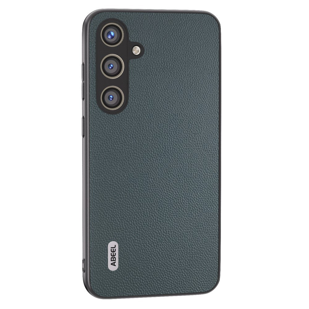 ABEEL Til Samsung Galaxy S24 Cover Ægte Koskind+PC Ridsefast Telefonbeskytter