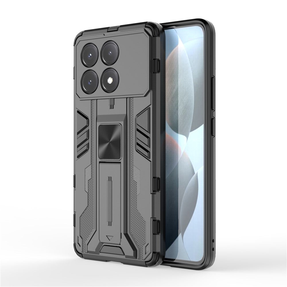 For Xiaomi Redmi K70E 5G / Poco X6 Pro 5G Kickstand Cover Dual Layer Hard PC Soft TPU Shockproof Case
