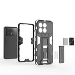 For Xiaomi Redmi K70E 5G / Poco X6 Pro 5G Kickstand Cover Dual Layer Hard PC Soft TPU Shockproof Case