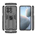 For Xiaomi Redmi K70E 5G / Poco X6 Pro 5G Kickstand Cover Dual Layer Hard PC Soft TPU Shockproof Case