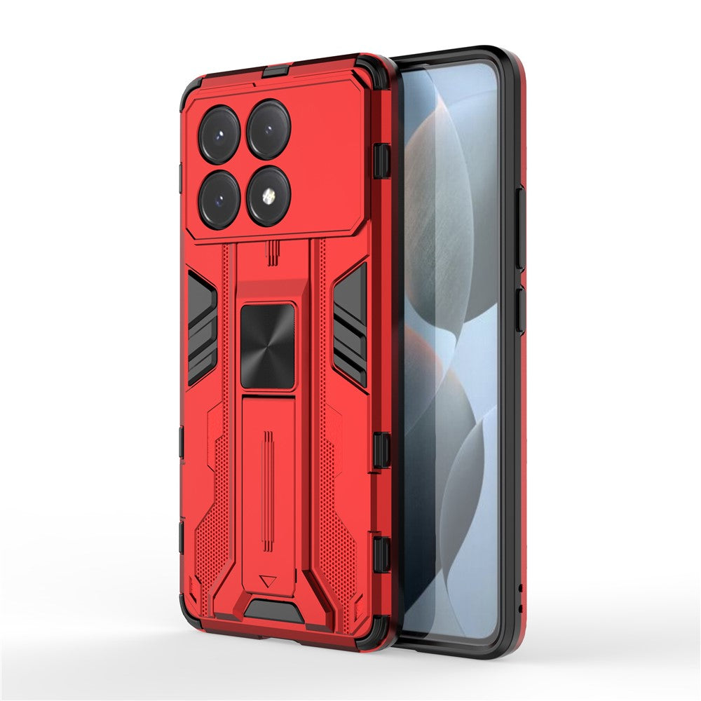 For Xiaomi Redmi K70E 5G / Poco X6 Pro 5G Kickstand Cover Dual Layer Hard PC Soft TPU Shockproof Case