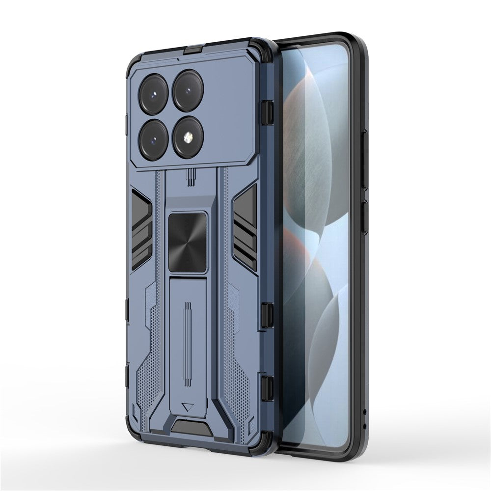 For Xiaomi Redmi K70E 5G / Poco X6 Pro 5G Kickstand Cover Dual Layer Hard PC Soft TPU Shockproof Case