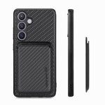 For Samsung Galaxy S24 Back Case Magnetic Card Holder Phone Protective Cover