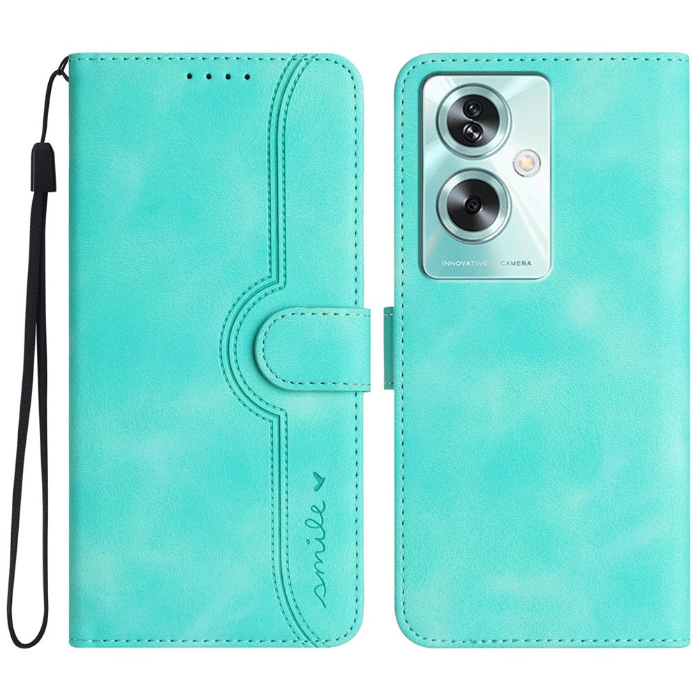 YX0030 For Oppo A79 5G / A2 5G Leather Case Smile Pattern Flip Magnetic Cover