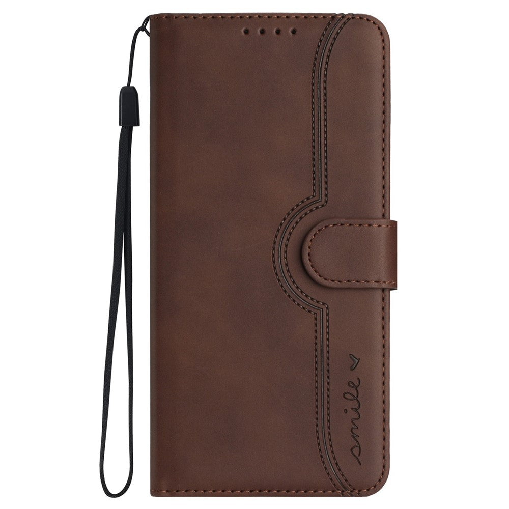 YX0030 For Xiaomi Redmi 13C 4G / 5G / 13R 5G / Poco M6 5G / Poco C65 4G Wallet Case PU Leather Smile Pattern Flip Cover