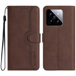 YX0030 Smile Series for Xiaomi 14 Phone Case Card Slots Stand Magnetic Closure Leather Cover