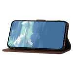 Til Samsung Galaxy A55 5G Pung Etui Line Imprinted PU Læder Telefon Cover med Rem