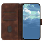 Til Samsung Galaxy A55 5G Pung Etui Line Imprinted PU Læder Telefon Cover med Rem