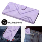 For Oppo A79 5G / A2 5G Wallet Case Line Imprinted PU Leather Phone Cover with Strap