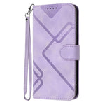 For Oppo A79 5G / A2 5G Wallet Case Line Imprinted PU Leather Phone Cover with Strap