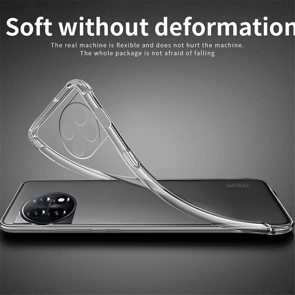 MOFI För OnePlus 12 5G Anti-dammskydd TPU mobilskal Genomskinligt mobilskal