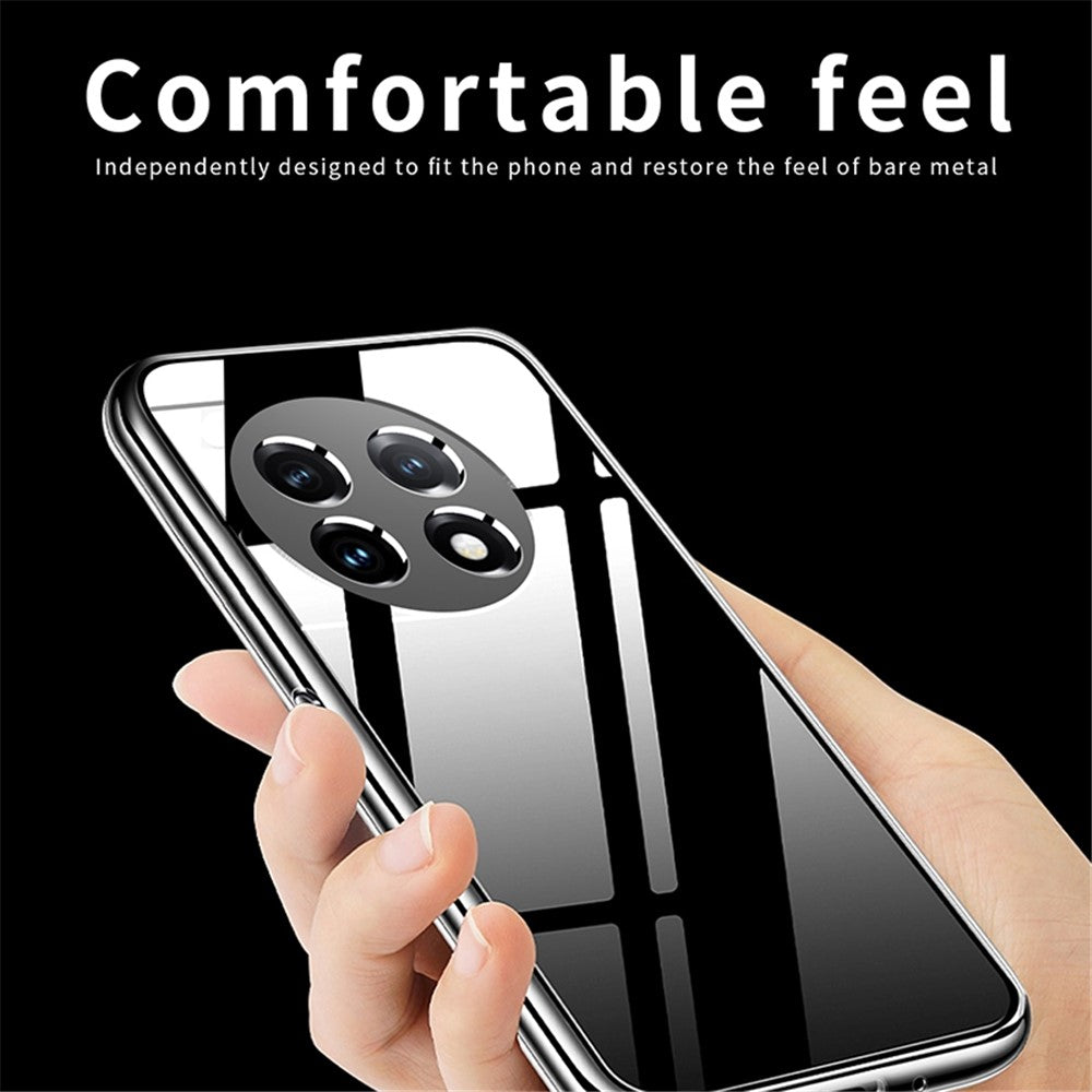 MOFI För OnePlus 12 5G Anti-dammskydd TPU mobilskal Genomskinligt mobilskal