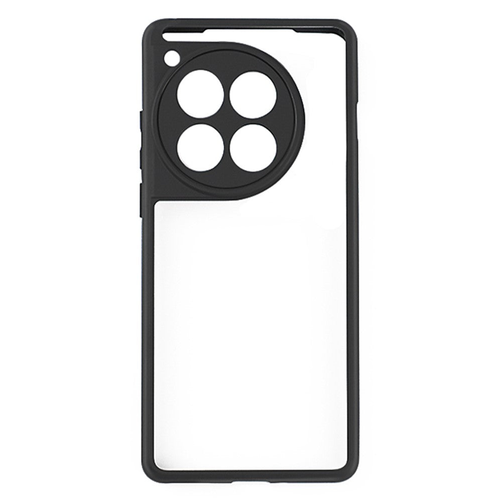 For OnePlus 12 5G Clear Case TPU Frame PC Back Mobile Phone Cover