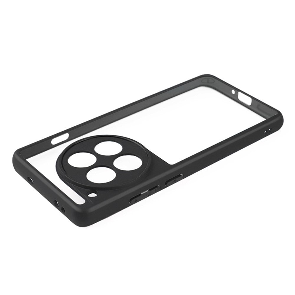 For OnePlus 12 5G Clear Case TPU Frame PC Back Mobile Phone Cover