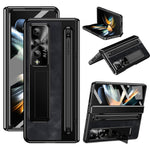 Samsung Galaxy Z Fold4 5G retro-mobilskal, støtteetui med hærdet glas og styluspen
