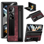 Samsung Galaxy Z Fold4 5G retro-mobilskal, støtteetui med hærdet glas og styluspen