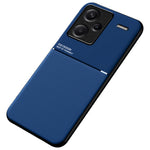 Xiaomi Redmi Note 13 Pro+ 5G PU+TPU+PC mobilskal med Magnetisk Hållare Metallplåt