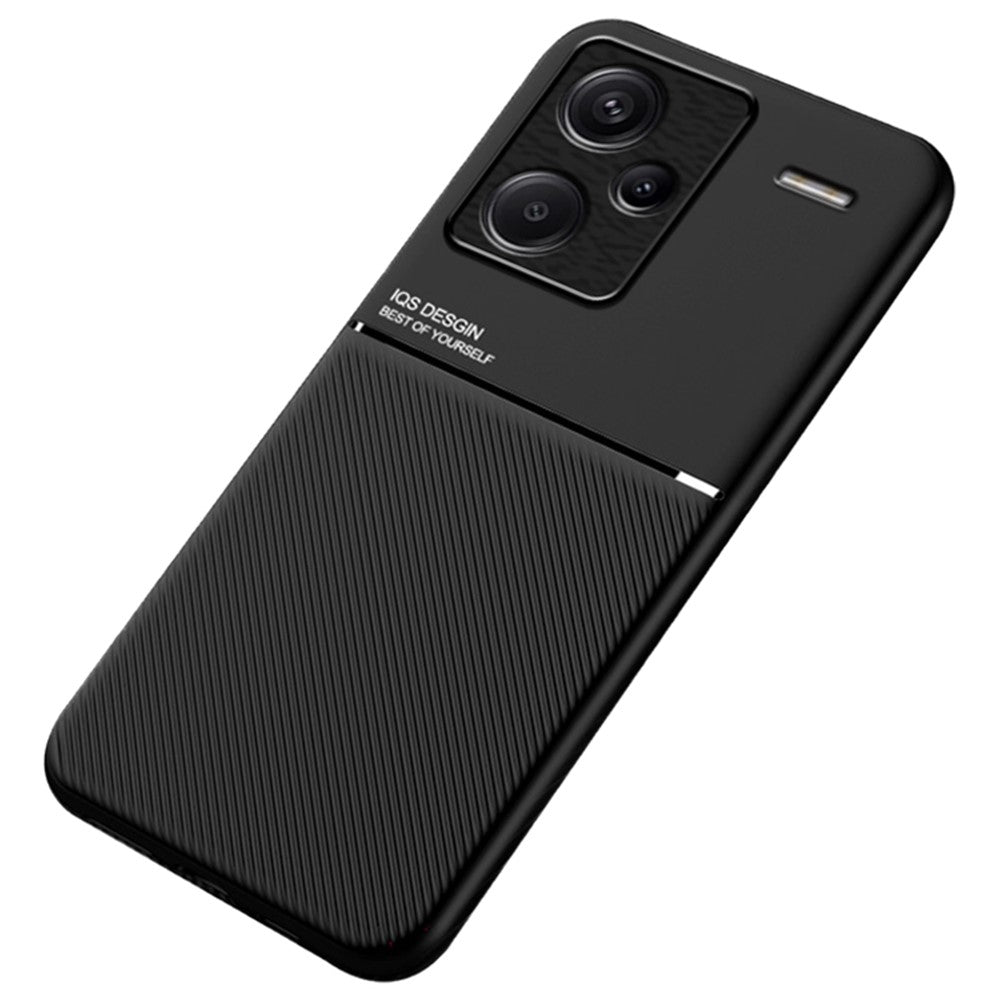 Xiaomi Redmi Note 13 Pro+ 5G PU+TPU+PC mobilskal med Magnetisk Hållare Metallplåt