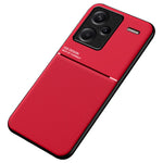 Xiaomi Redmi Note 13 Pro+ 5G PU+TPU+PC mobilskal med Magnetisk Hållare Metallplåt