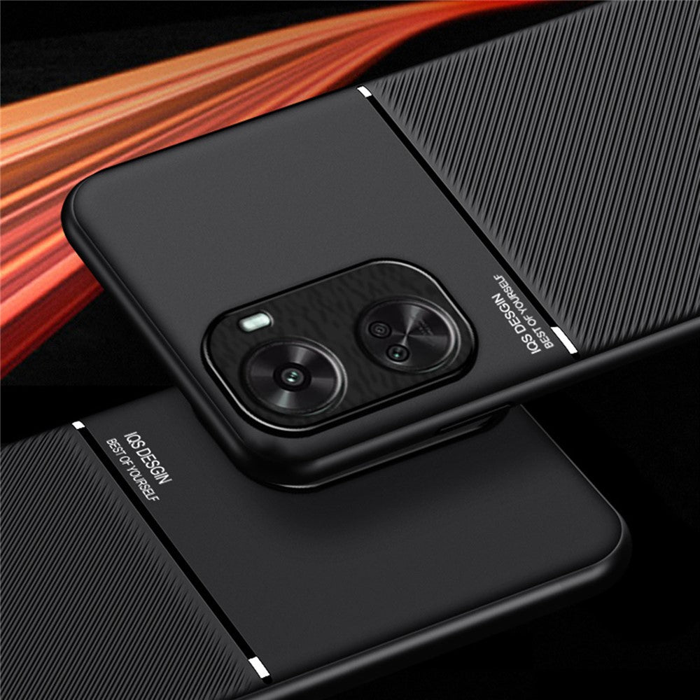 Huawei nova 11 SE / nova 12 SE 4G-skal PU+TPU+PC Fallsäkert fodral med magnetisk hållare metallplåt