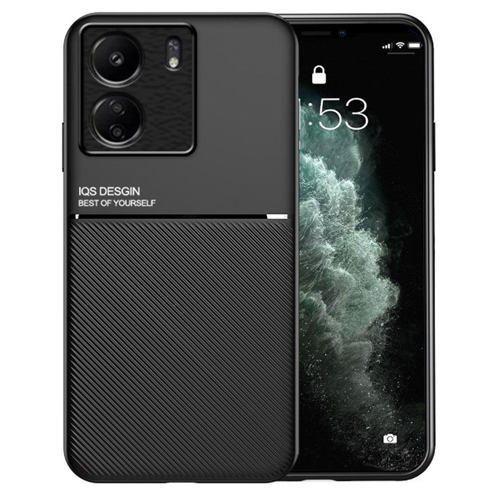 For Xiaomi Redmi 13C / Poco C65 4G Case Imprinted Lines Cell Phone Cover Works with Magnetic Car Mount