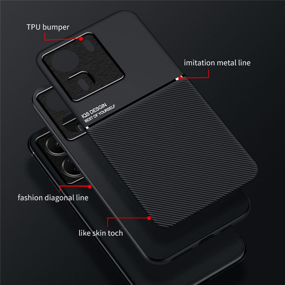 For Xiaomi Redmi 13C / Poco C65 4G Case Imprinted Lines Cell Phone Cover Works with Magnetic Car Mount