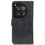 KHAZNEH Läderfodral för OnePlus 12 5G i retrostil, plånboksfodral, folio-fodral