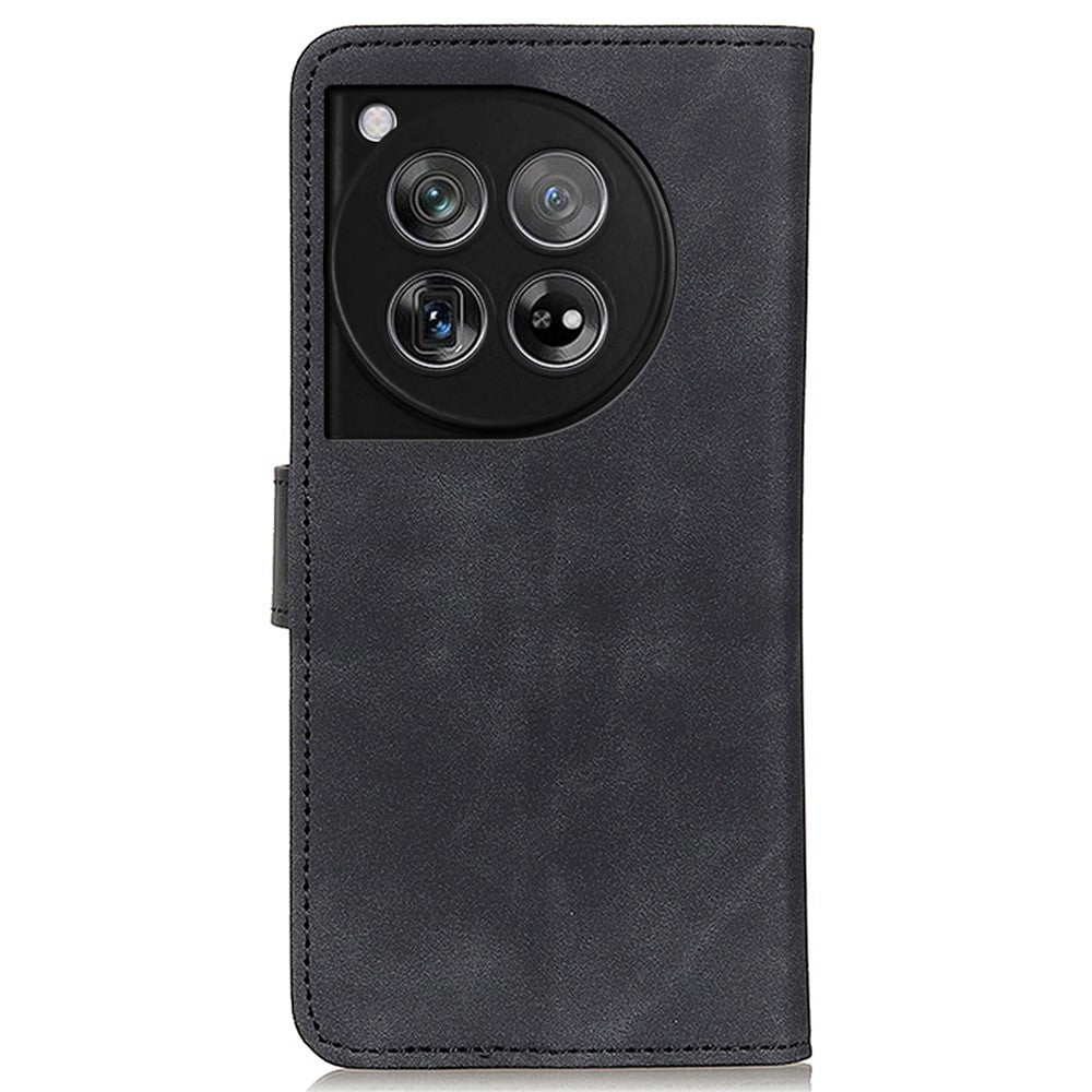 KHAZNEH Läderfodral för OnePlus 12 5G i retrostil, plånboksfodral, folio-fodral