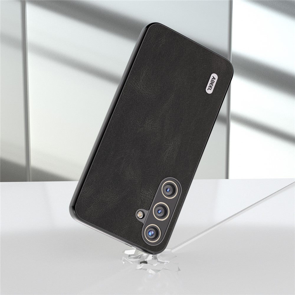 ABEEL For Samsung Galaxy S24+ Case Vintage Style PU Leather Coated PC Phone Cover