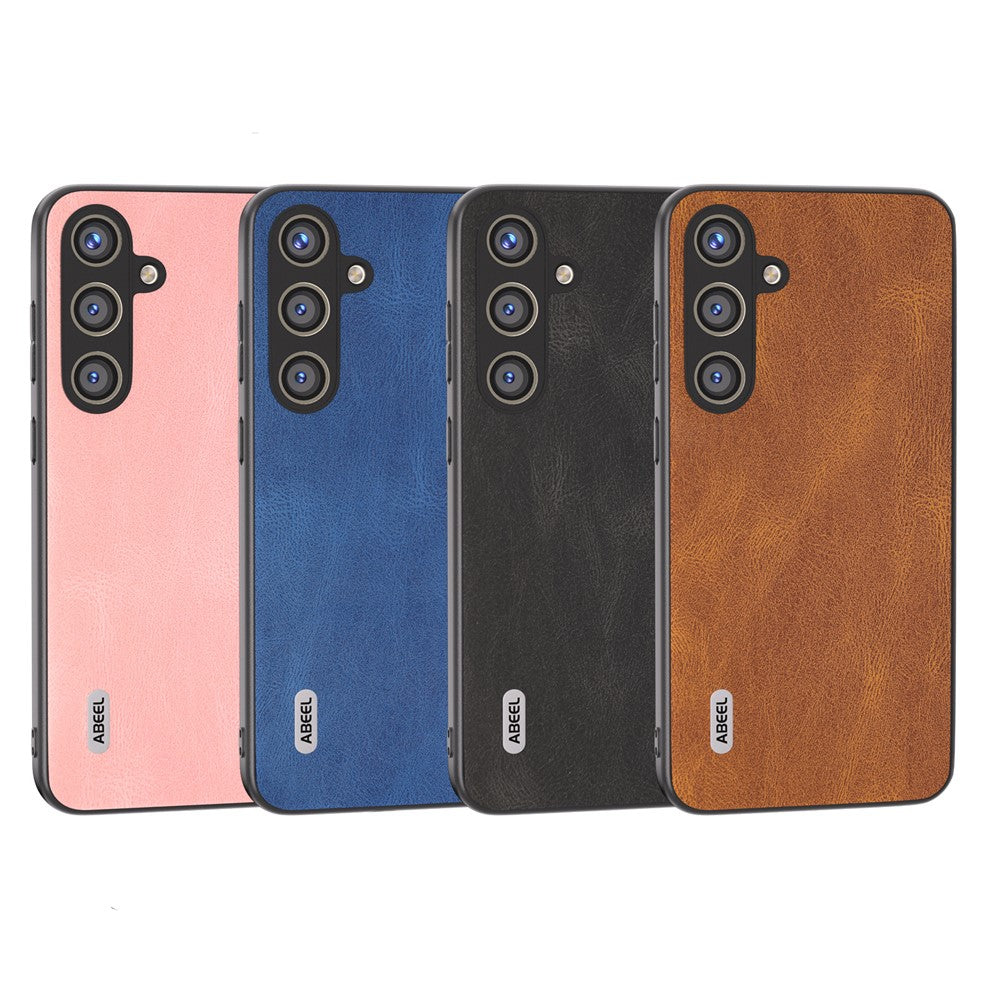 ABEEL til Samsung Galaxy S24 Cover Stødsikkert PU-læder + PC Retro Telefonbeskyttelsescover