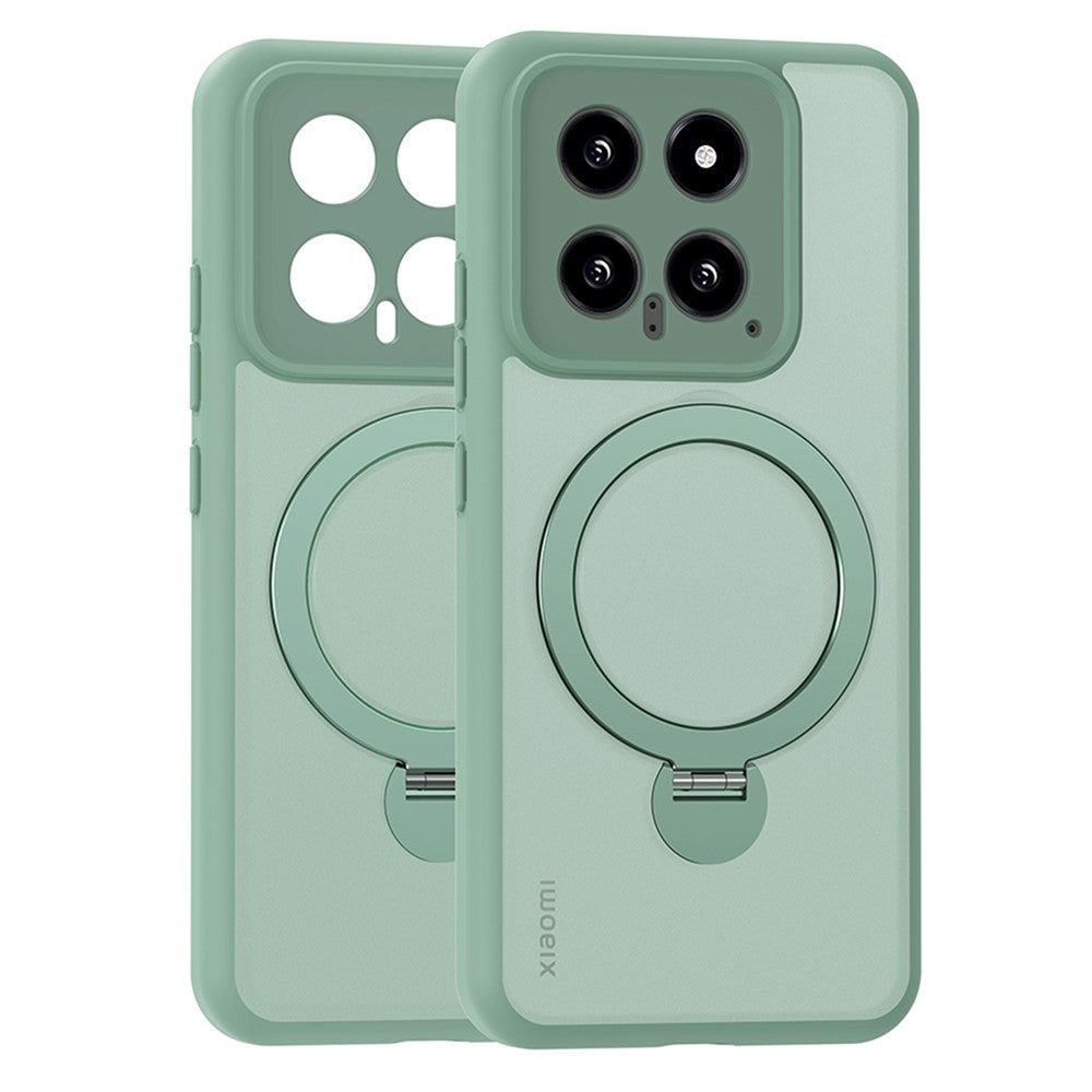 For Xiaomi 14 Pro Magnetic Case PC+TPU Phone Cover Ring Holder Kickstand