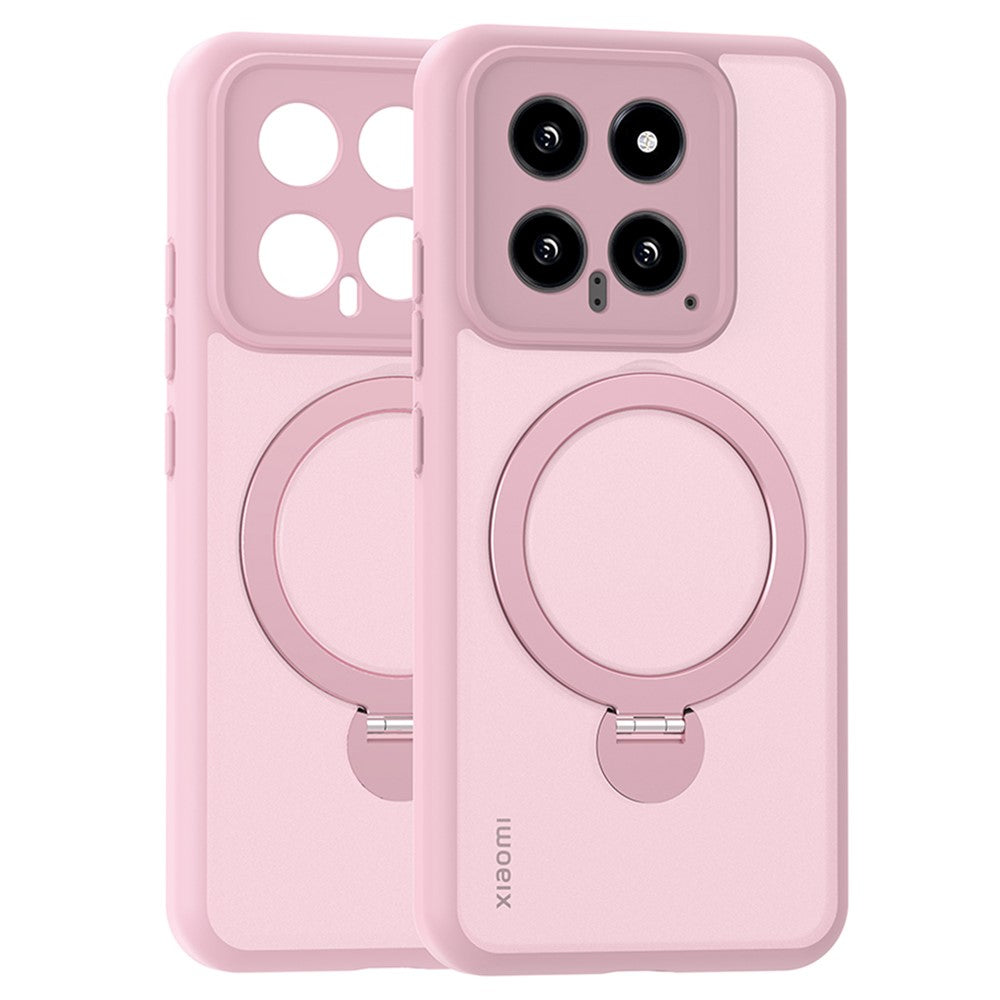 For Xiaomi 14 Pro Magnetic Case PC+TPU Phone Cover Ring Holder Kickstand