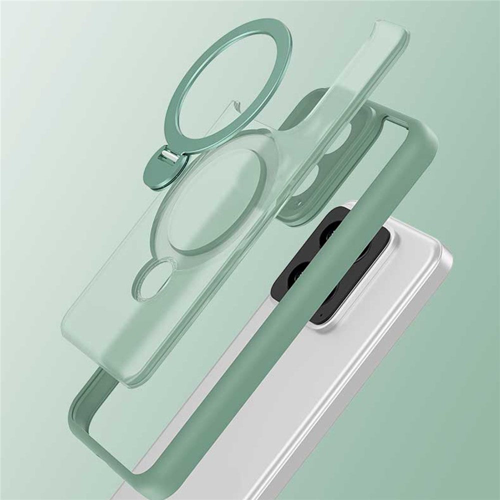 Magnetic Phone Case for Xiaomi 14 Ring Holder Kickstand PC+TPU Cover