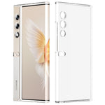 For Honor V Purse Clear Phone Case Electroplating TPU Cover with Glass Lens Protector