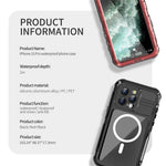 SHELLBOX M Series for iPhone 15 Pro Waterproof Case Compatible with MagSafe Aluminum Alloy IP68 Diving Case