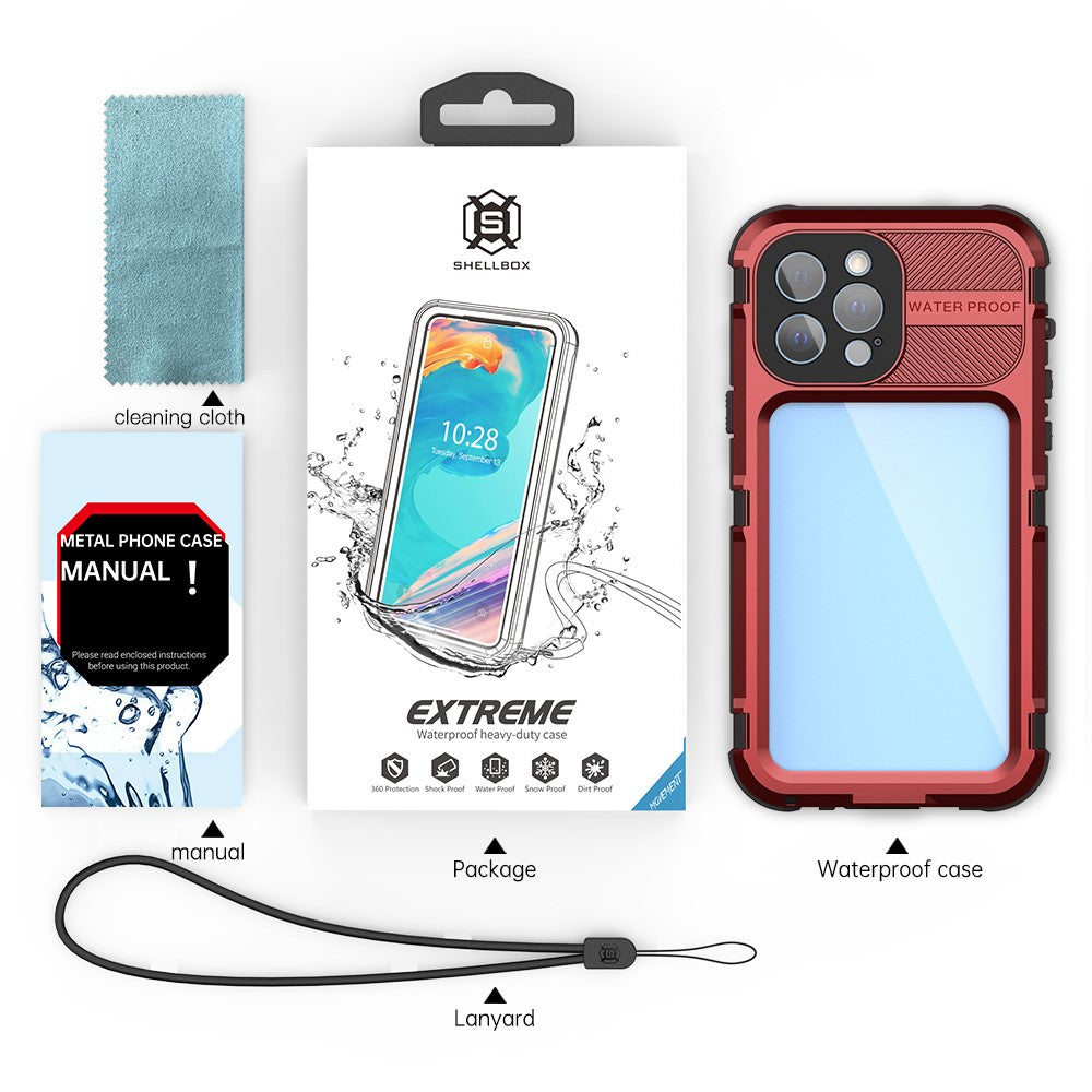 SHELLBOX M Series for iPhone 13 Pro Max 6.7 inch Metal Waterproof Case IP68 Diving Phone Case
