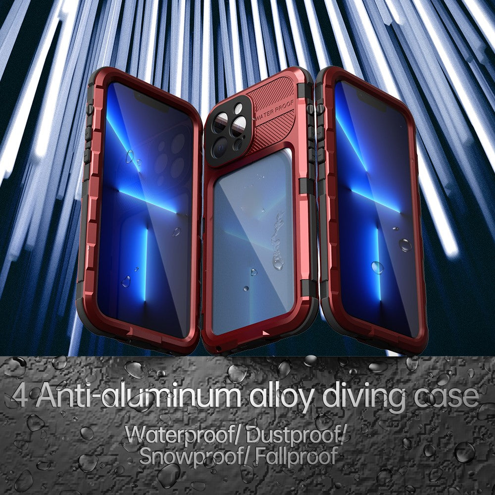 SHELLBOX M Series for iPhone 13 Pro Max 6.7 inch Metal Waterproof Case IP68 Diving Phone Case