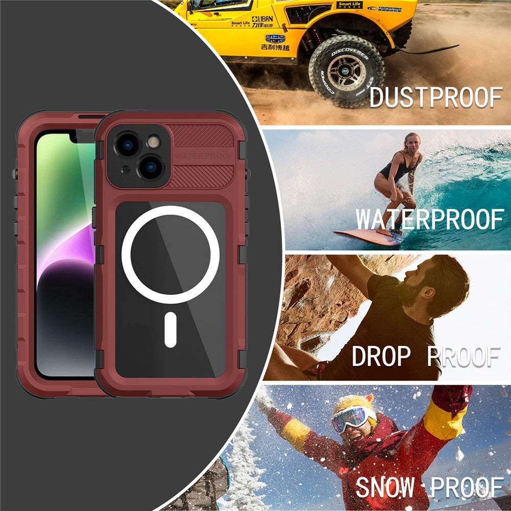 SHELLBOX M-seriens dykarskal för iPhone 14, metallskal i IP68-kvalitet, kompatibelt med MagSafe