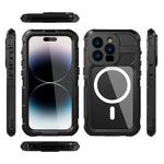 SHELLBOX M Series Metal IP68 Waterproof Case for iPhone 14 Pro Diving Phone Case Compatible with MagSafe