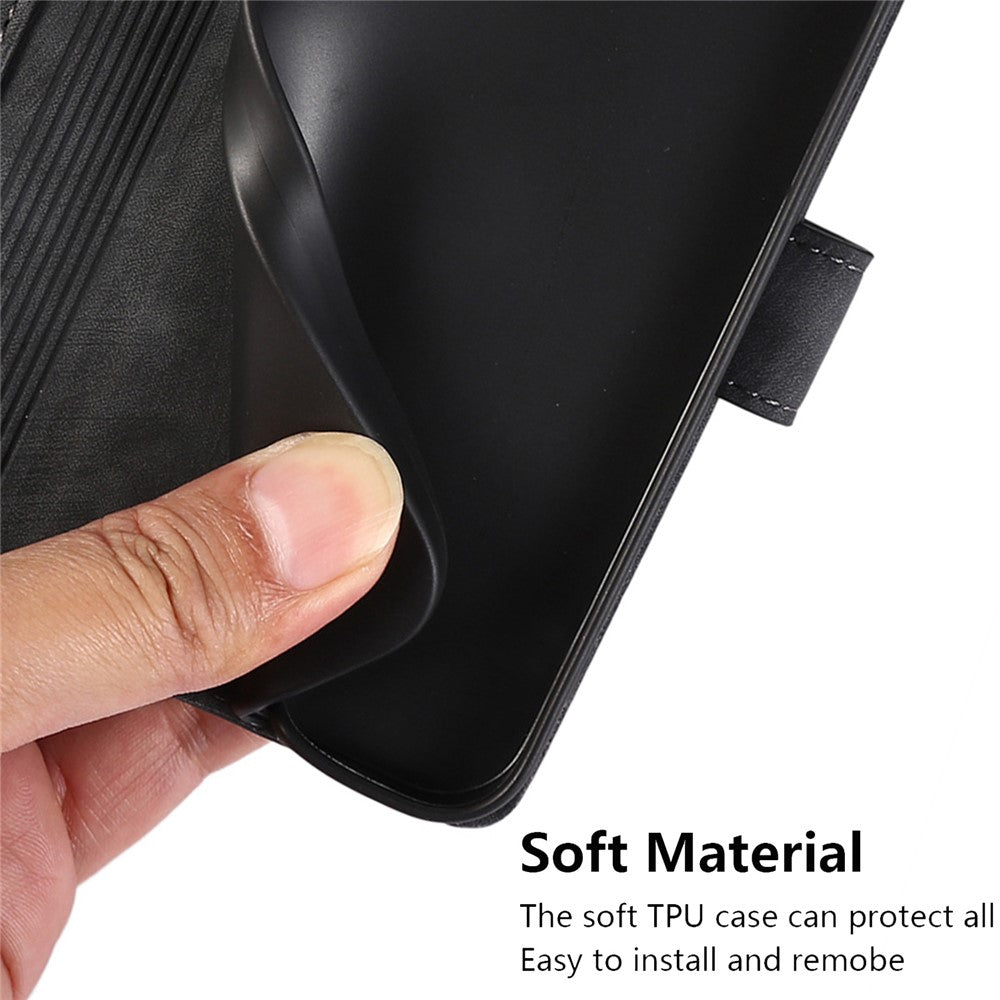 Til Samsung Galaxy A73 5G Etui Pung Læder Cover Orkide Sommerfugl Mønster