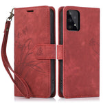 Til Samsung Galaxy A73 5G Etui Pung Læder Cover Orkide Sommerfugl Mønster