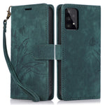 Til Samsung Galaxy A73 5G Etui Pung Læder Cover Orkide Sommerfugl Mønster