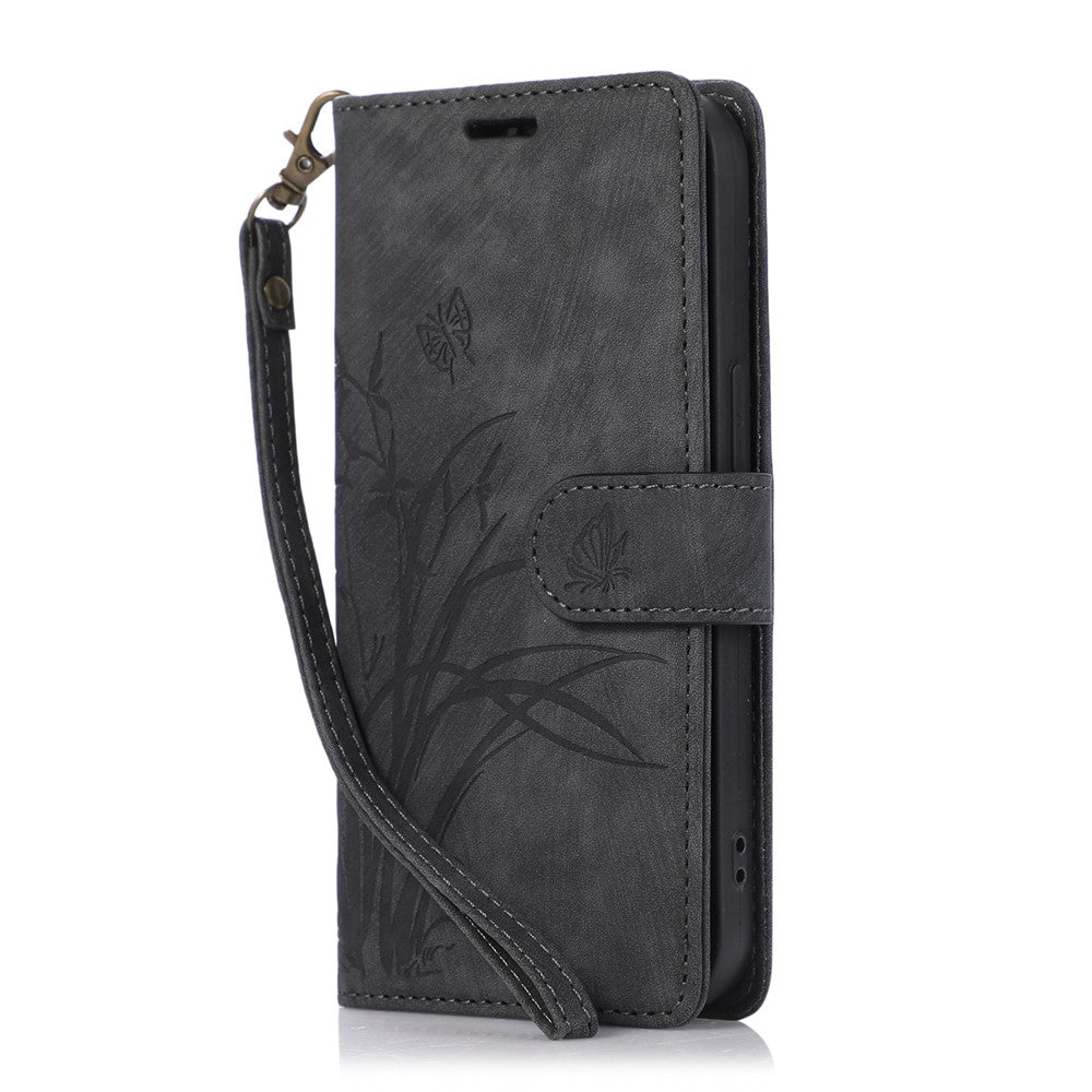 Leather Cover for Samsung Galaxy A33 5G Wallet Stand Case Orchid Butterfly Pattern