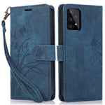 Leather Cover for Samsung Galaxy A33 5G Wallet Stand Case Orchid Butterfly Pattern