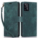 Leather Cover for Samsung Galaxy A33 5G Wallet Stand Case Orchid Butterfly Pattern