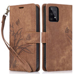 Leather Cover for Samsung Galaxy A33 5G Wallet Stand Case Orchid Butterfly Pattern