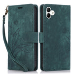 For Samsung Galaxy A04e 4G / F04 4G / M04 4G Leather Wallet Case Orchid Butterfly Pattern
